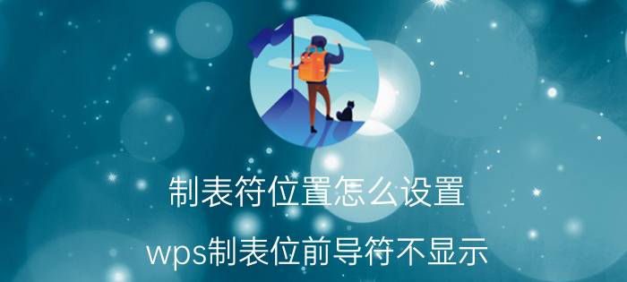 制表符位置怎么设置 wps制表位前导符不显示？